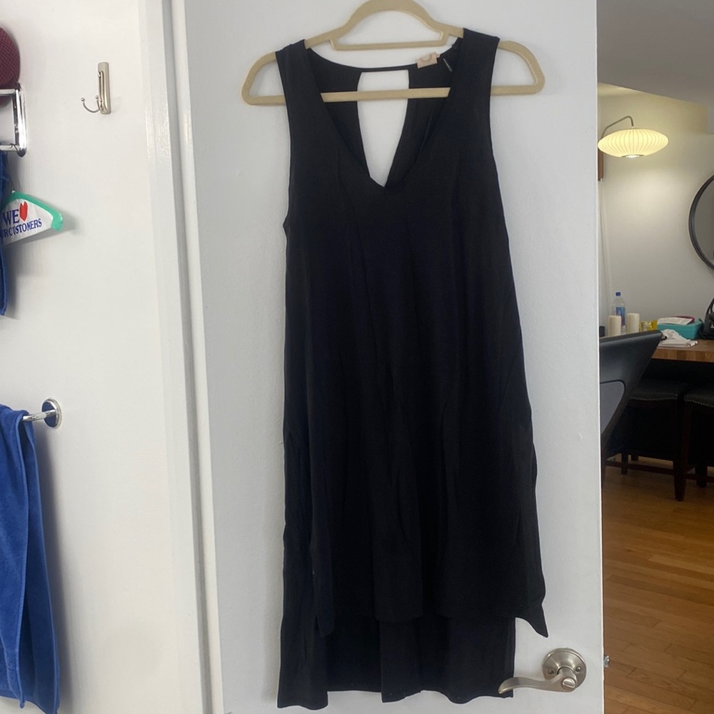 Anthropologie black oversized, long tank, tunic size small